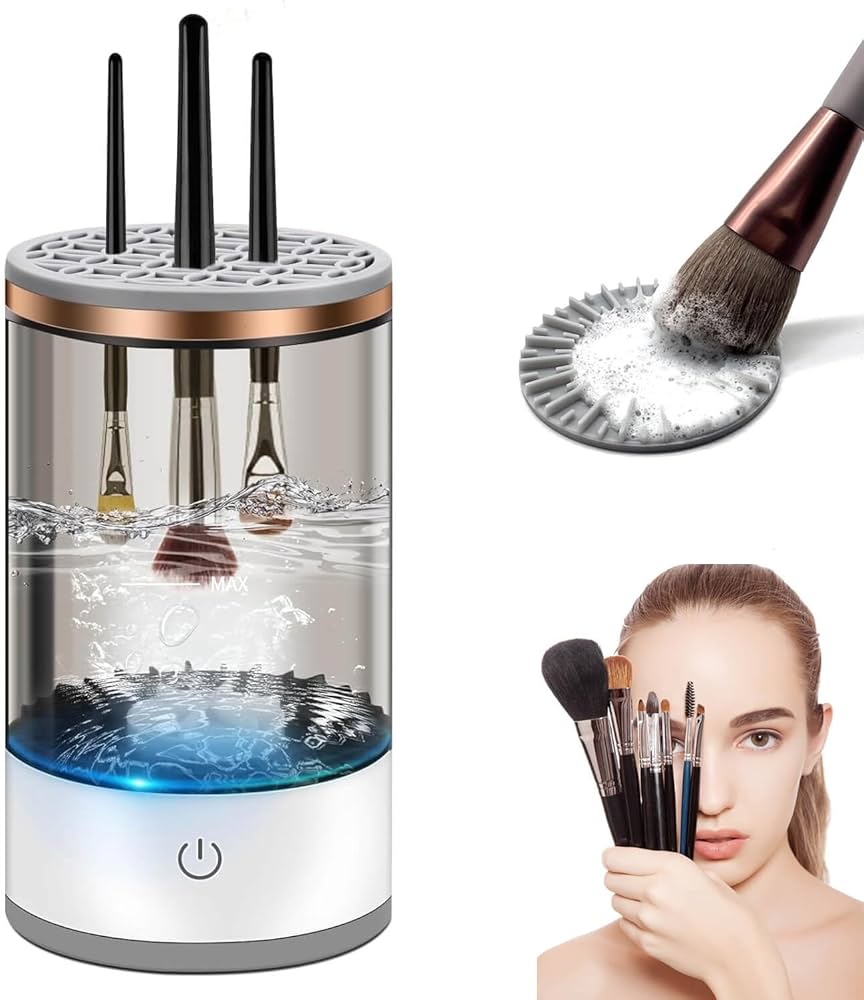 Máquina limpiadora de brochas de maquillaje